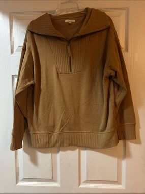 Maurices Men's Zip-Front Pullover Sweater - Tan
